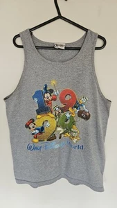 Canotta canotta vintage anni 90 Walt Disney World 1999 grafica festa uomo grigia L USA - Foto 1 di 16