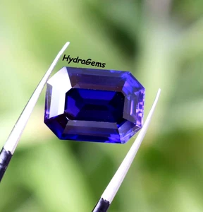 Natural Bi Color Changing Sapphire 13-15 Ct In Emerald Cut Loose Gemstone - Picture 1 of 9