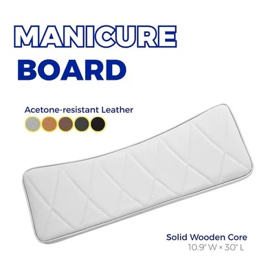 Manicure Arm Rest Board – Acetone-Resistant Leather with Solid Wooden Core, 10.9 - Image 1 of 3