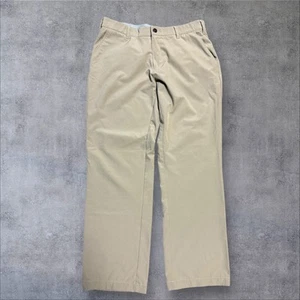 Adidas Golf Pants 32x30 Khaki Performance Tech Stretch Straight Fit - Picture 1 of 5