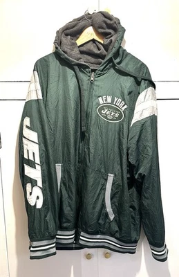 NFL New York Jets Reversible Jacket Mens 2XL  Hooded Windbreaker - Image 1 of 4