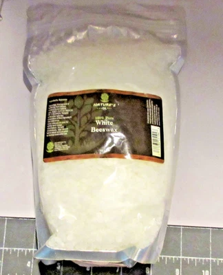 NIP-ACEITE DE NATURALEZA 100% Cuentas de cera de abeja blanca-16 oz. Prim-DIY-Artesanía-Vela, Jabones+ Foto 1 de 4