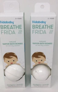 2 X Fridababy Bombe da Bagno a Vapore Lenitive Eucalipto 3 ct ciascuna - Foto 1 di 1