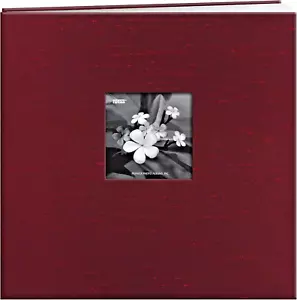 8X8" Pioneer E-Z Load Cranberry Silk Photo Book & Sleeves, Archival Acid-Free - Picture 1 of 8