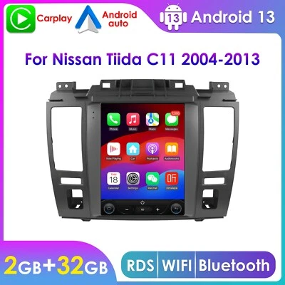 32GB Android 12 Carplay Car Stereo Radio GPS Navi For Nissan Tiida C11 2004-2013 - Image 1 of 4