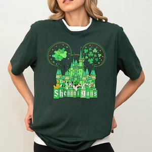 Mickey & Friends St Patrick's Day Shirt, Disney Castle Irish Shirt, Shenanigans - Picture 1 of 6