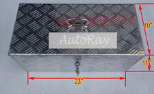 23"x11"x10" FULLALUMINUM PICKUP TRUCK TRUNK BED CAMPER TOOL BOX STORAGE+LOCK+KEY