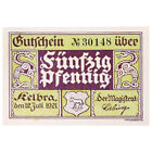 [#286514] Billet, Allemagne, Kelbra, 50 Pfennig, Monument 1921-06-19, Spl Mehl:6