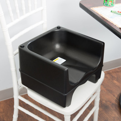 BLACK Dual Height Plastic NSF Stackable Restaurant Booster Chair Seat • 49.95$