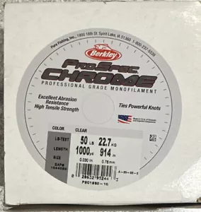 Berkley Pro Spec Monofilament Dealer Bulk Spool 1000 YD 50 LB Clear - Picture 1 of 1