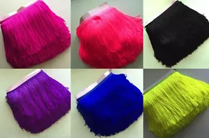 Tassel Fringe / Fringing Trim 16cm Drop Double Nylon Luxury tassel x 1 YARD - Picture 1 of 8