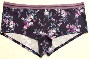 Cacique Lane Bryant Boyshort Panties Size 26-28 Purple with Lilac Floral NWOT - Picture 1 of 4