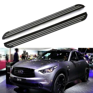 Fits for Infiniti QX70 2011-2021  Fixed Running Board Side Step Pedal Nerf Bar - Picture 1 of 4