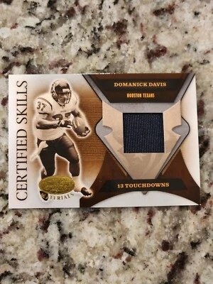 Camiseta deportiva de habilidades certificadas 2005 materiales #23 Domanick Davis/175 Foto 1 de 2