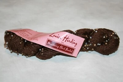 Louisa Harding Mulberry Silk Hand Beaded Yarn Color 11 Brown - Image 1 of 4