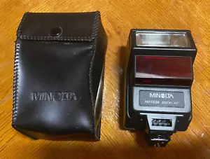Minolta Maxxum 2800AF Flash + Case for 5000 7000 9000 – Vintage Camera Accessory - Picture 1 of 16