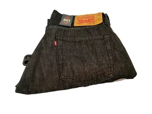 Neu Levi's 501 Original Fit Jeans Herren 30x30 schwarz Knopfleiste Academia Workwear - Bild 1 von 12
