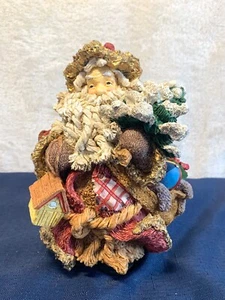 Vintage Santa Claus Figurine by Victradco LTD Resin Santa W/ Tree Sack Of Toys - Picture 1 of 4