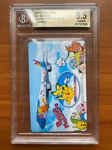 Pokemon 2000 Phone Card Ana Airlines BGS 9.5 Pikachu Pichu & Johto PSA - Picture 1 of 2