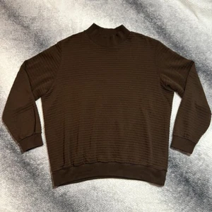 Vintage Brown Alfred Dunner Ribbed Pullover Men’s Large - Picture 1 of 7