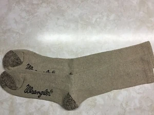Mens Wrangler Boot Socks Beige - Large - Made in USA - Picture 1 of 1