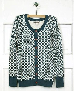Matilda Jane WINDY CITY CARDIGAN 8 Blue Sweater Button Down Secret Fields NWT - Picture 1 of 1