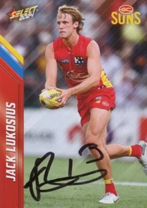 Signed 2024 Gold Coast Suns AFL Select Footy Stars Card - Jack Lukosius - Picture 1 of 3