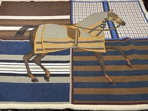 Hermès Couvertures Nouvelles Blanket 48x61” Wool Cashmere T17 - Picture 1 of 14