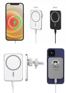 Magnetic Car Phone Holder Wireless Charger for iPhone 12 13 11 14 15 - Picture 1 of 11