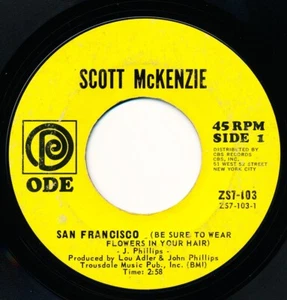 SCOTT McKENZIE - SAN FRANCISCO / WHAT'S THE DIFFERENCE - ZS7-103 - 45 Record VG+ - Picture 1 of 2