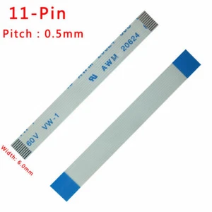 11Pin FFC/FPC Flexible Flat Cable Pitch 0.5mm 80C 60V VW-1 50/80/300/600-3000mm - Picture 1 of 6