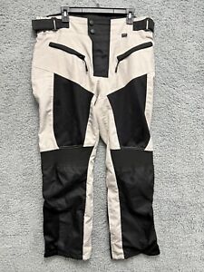 Wicked Stock Padded Motorcycle Pants Men's Size XL (Short) Black Off White 38x30