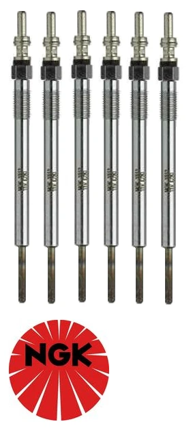 6 X NGK GLOW PLUG FOR LAND ROVER DISCOVERY 3 L319 276DT TURBO DIESEL 2.7L V6 - Image 1 of 1