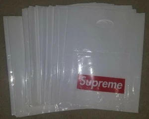 Supreme White Plastic Shopping Bag 13" x 16" (x4) - Picture 1 of 1