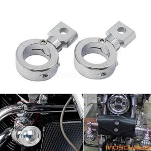 1.25'' Turn Signal Light Mount Brackets For Harley FLHX FLHP Street Bike Racing - Picture 1 of 1