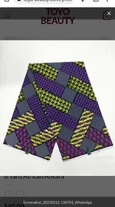 Multicolor African Fabric Wax African Print Ankara Fabrics 6 Yards 100% Cotton - Picture 1 of 1