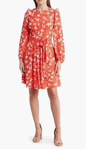 ELIZA J Floral Long Sleeve Fit & Flare Dress Size 6 NWOT - Picture 1 of 10