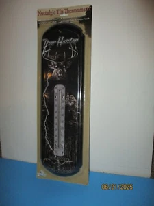 Neu Hirschjäger dominieren den Wald nostalgisches Blech Thermometer - Bild 1 von 9