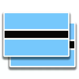 BOTSWANA FLAG DECAL 2 Stickers Bogo For Car Bumper Truck 4x4 - Picture 1 of 1