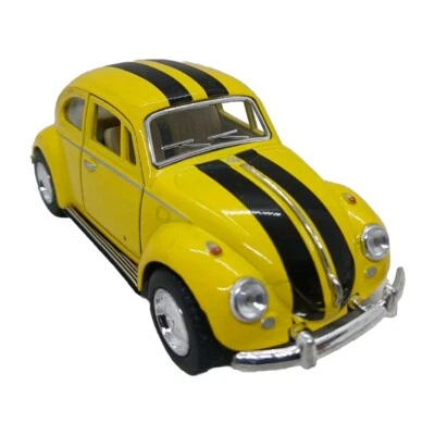 Volkswagen Beetle 1967 clásico escala 1:32 amarillo Kinsmart. Motor Pull-Back De Colección Foto 1 de 4