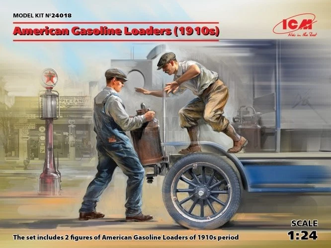 ICM 24018 1/24 American Gasoline Loaders (1910s) (2 figures) (100% new molds) - Immagine 1 di 1