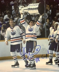 Geoff COURTNALL Signed 8x10 Photo! EDMONTON OILERS! “88 CUP”!  W/COA - Imagen 1 de 3