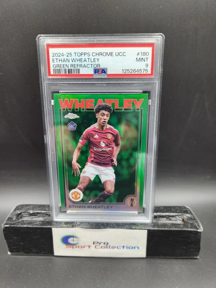2024-25 TOPPS CROMO UEFA UCC ETHAN WHEATLEY VERDE REF NOVATO/99 SP #180 PSA 9 Foto 1 de 1