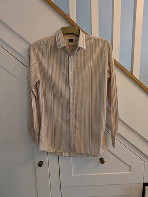 PAUL SMITH Men's Shirt 15.5 / 39 Slim Fit Stripe Cotton ITALY Designer Fault - image 1 of 4