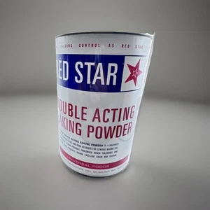 Universal Foods Incorporated Red Star Double Acting Baking Powder Tin - Picture 1 of 11