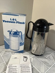Bottiglia 1 Litro Dispenser Sottovuoto Tè Caffè Manico 26cm Beccuccio Caffè Cucina Picnic - Foto 1 di 9