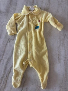 Vintage Baby Paddington Bär gelb Footie 0-6 Monate - Bild 1 von 5