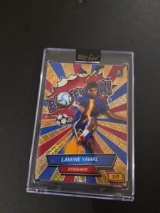 2024 Wild Card Comix Lamine Yamal Rookie 1/1 Gold Shimmer Soccer - Bild 1 von 4
