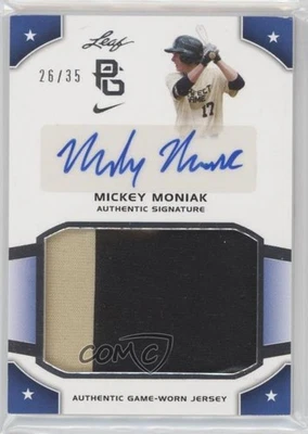 2015 Leaf Perfect Game National Showcase Jersey Silver /35 Mickey Moniak Auto - Image 1 of 3