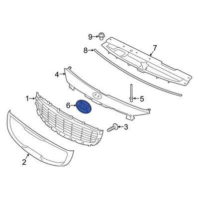 For Kia Sedona 2015-2021 Kia 86320A4000 Front Grille Emblem - Imagem 1 de 4